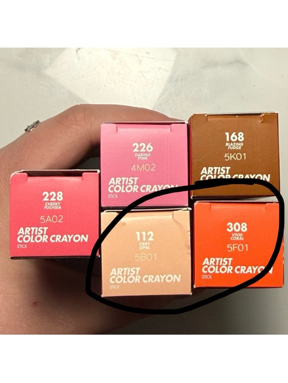 Makeup Forever Artist Color Crayon Stick - 308 Vivid Coral & 112 Fiery Opal